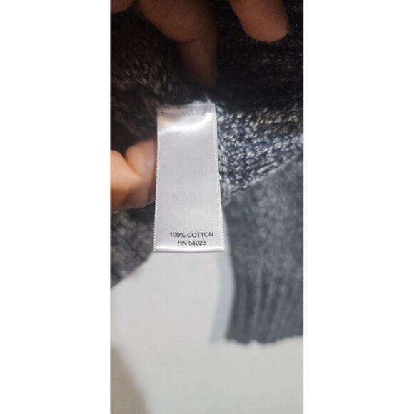 BANANA REPUBLIC TWEED FULL ZIP KNIT CARDIGAN JACKET SIZE MEDIUM BLUE - Picture 9 of 9